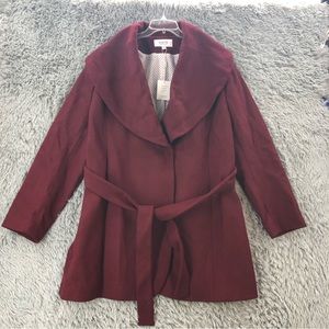 Haute Coat Womens 3XL Wool Blend Belt Tie NWT Jacket